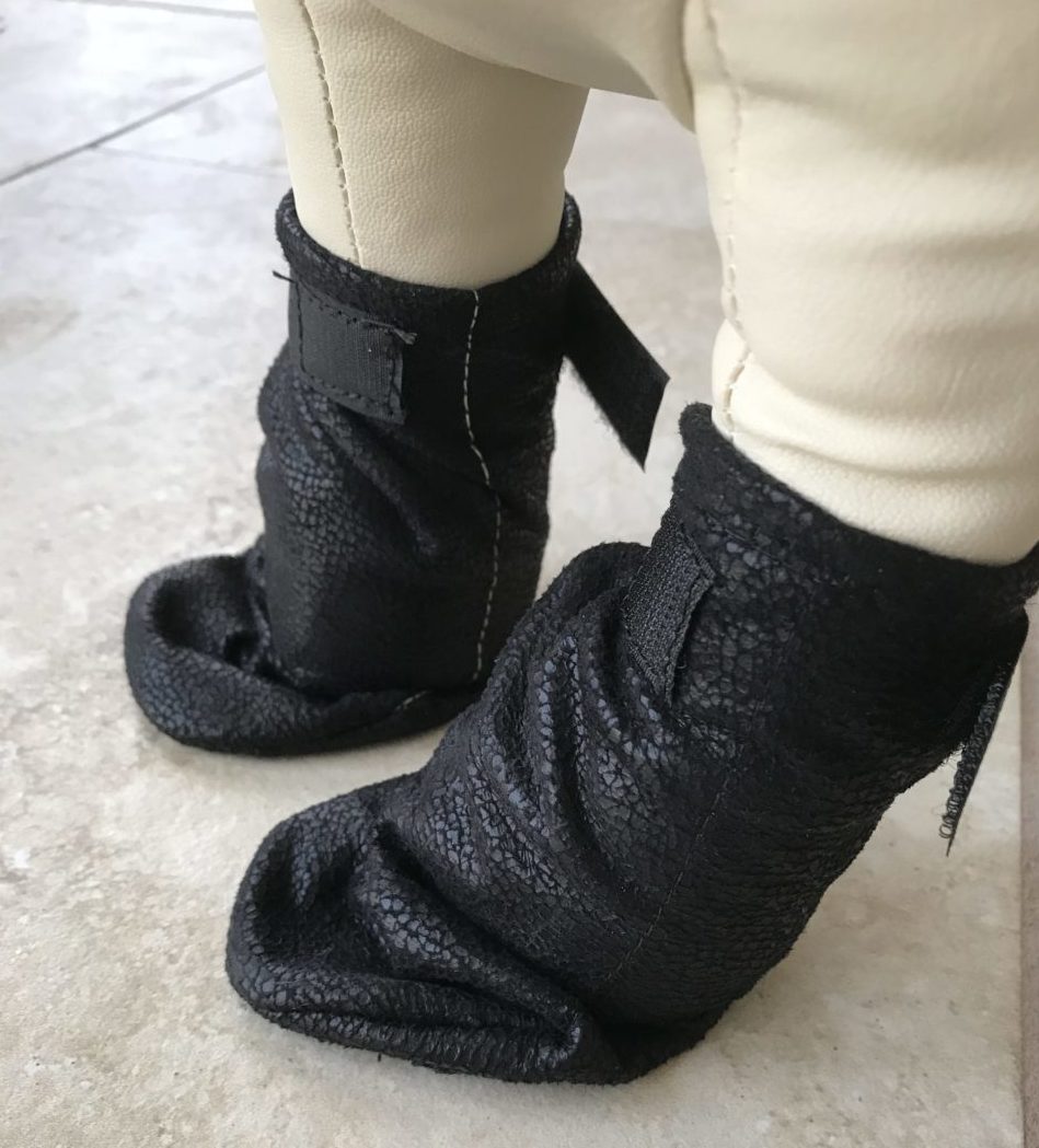 Leather on sale dog booties